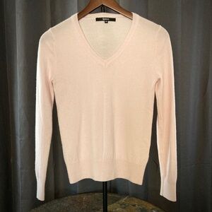 =^.^= Quince Soft Pink Mongolian Cashmere Sweater Quiet Luxury Cozy Prep XS